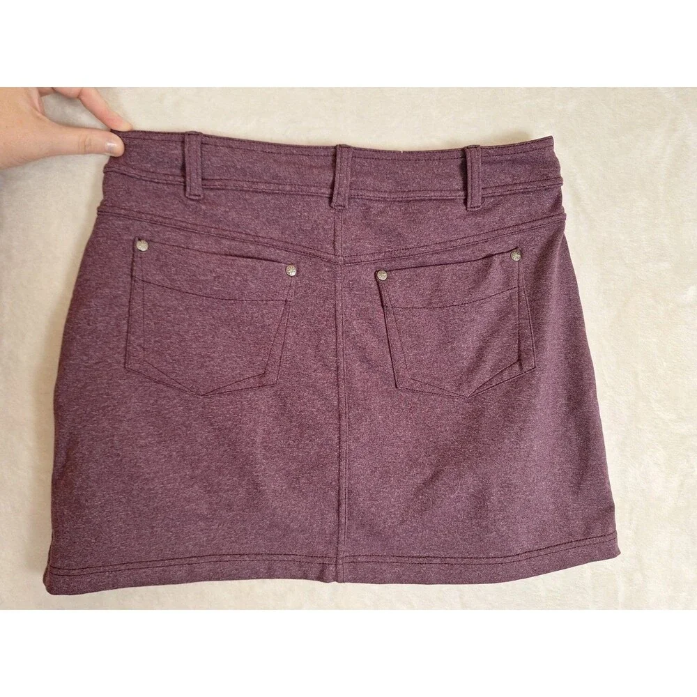 Athleta Bettona Knit Skort Women's Small Purple Stretch Mid Rise Pockets Hike